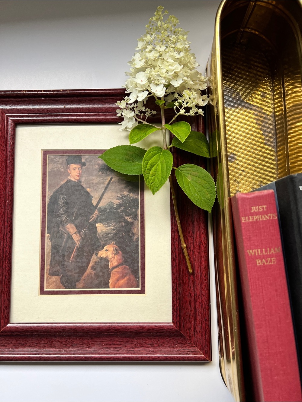 Vintage style print in red Elegant Frame.